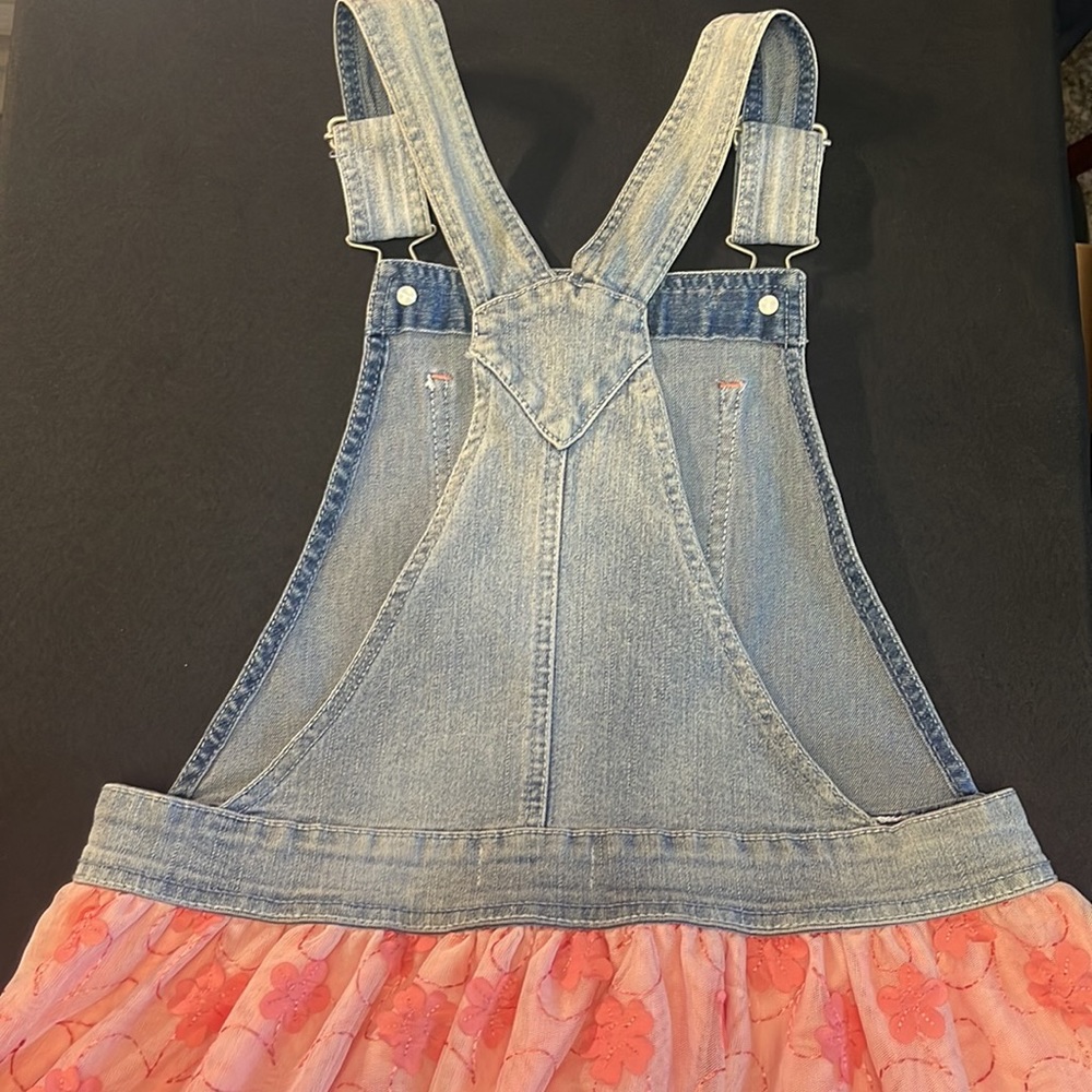 Girl's Jordache Overall Denim Dress - Picture 2 of 8